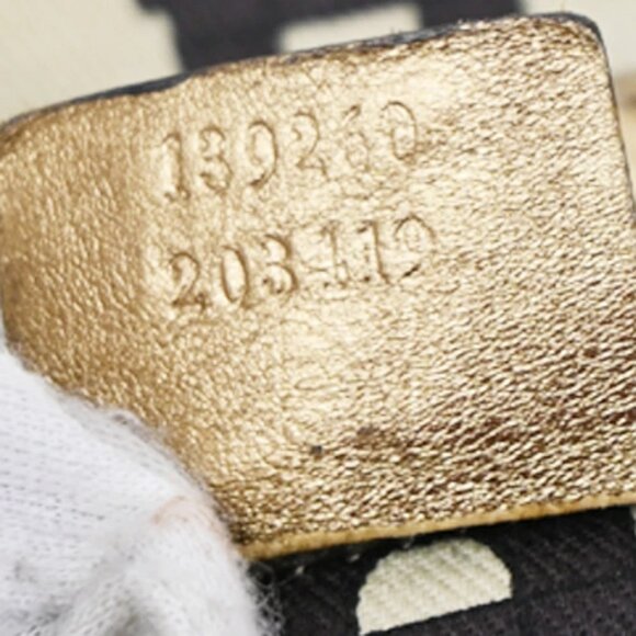 GUCCI GG Sherry Line ShoulderTote Bag Canvas Leather Beige Italy - Picture 14 of 14